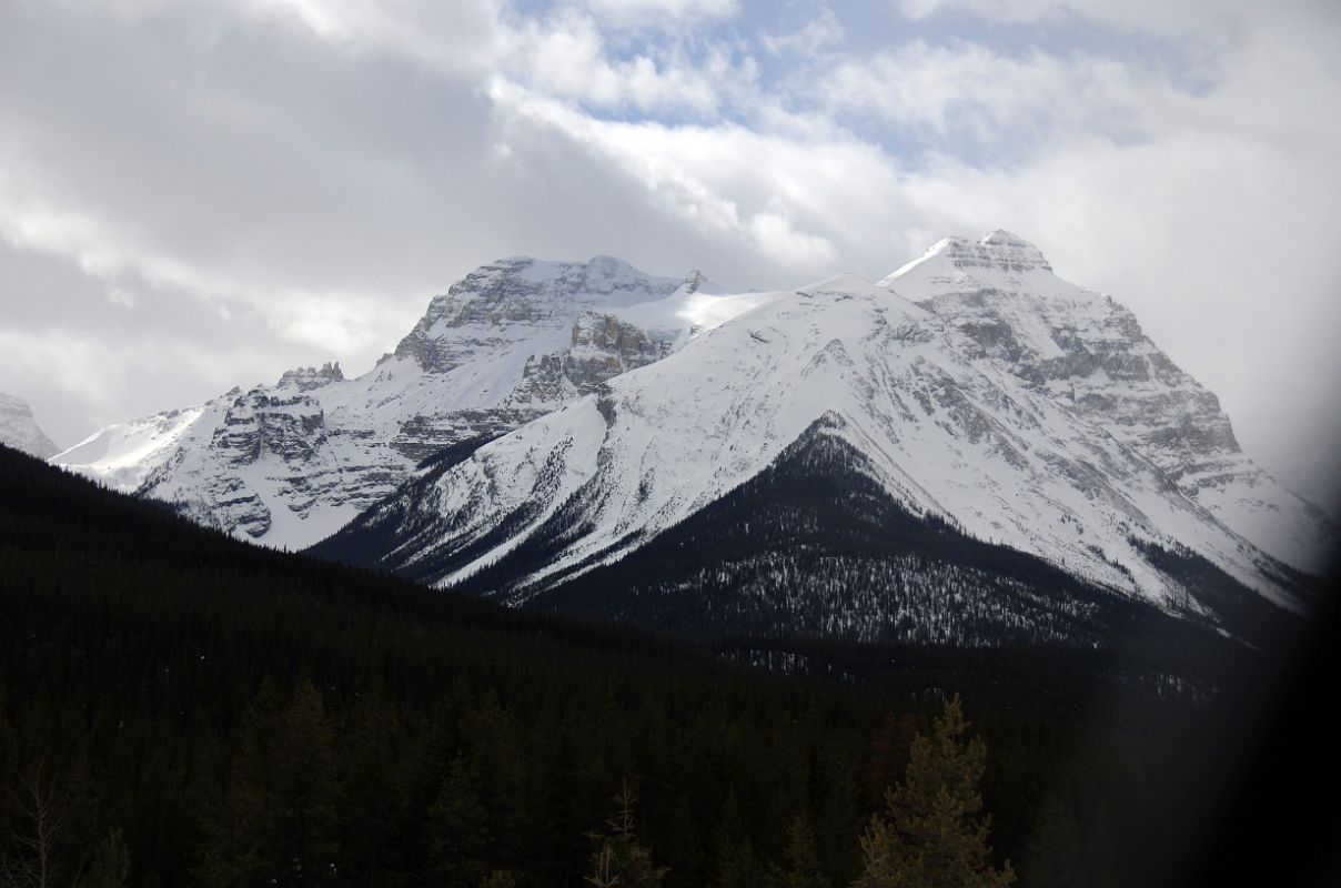 13 Cathedral Mountain From Trans Canada Highway In Yoho In Winter